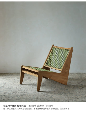 Wood | Outdoor Chandigarh Kangaroo Chair\ Indonesian Teak Garden B & B Hotel Single Solid Wood Leisure Chair