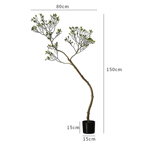 Shape on The Wabi, Wind Shine Mountain White Simulation Green Plant Tea Room Guest Dining Room Bonsai Rust Ceramic Vase Living Room Ornament