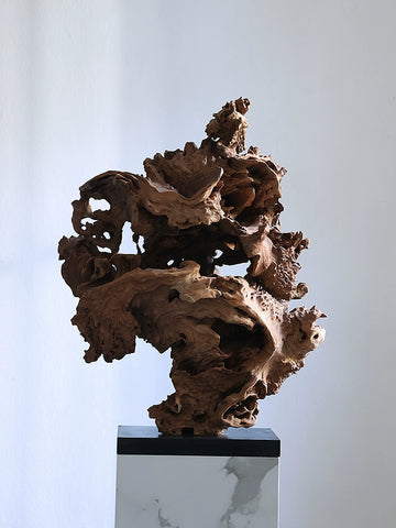 Wabi-sabi Wind Dead Wood Sculpture Modeling New Chinese Desktop Ornament Entrance Tea Room Weathered Wood Root Carving Floor Ornament