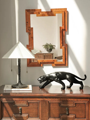Supernatural Bring in Wealth and Treasure and Good Luck Leopard Ornament Entrance Desktop Medieval Style Cheetah Down Mountain Sculpture Art Decoration