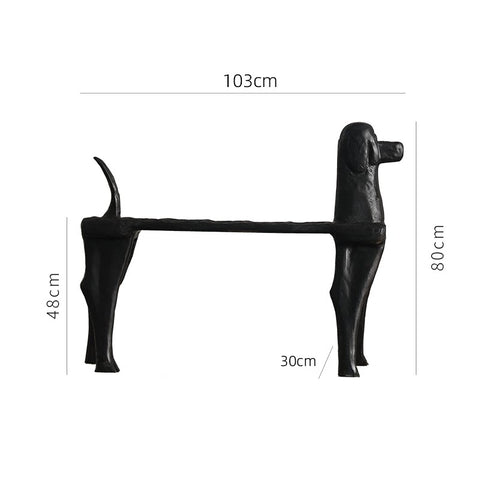 Supershaped Stephen Dog Shoe Changing Stool Retro Entrance Stool Ornament Bench Bed End Stool Medieval Style Solid Wood Bench