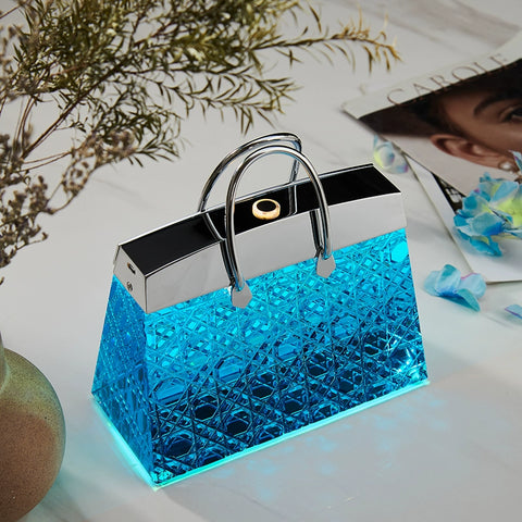 Modern Atmosphere CRYSTAL Creative Light Luxury High-end Crystal Handbag Dimming Charging Bedroom Bedside Table Lamp