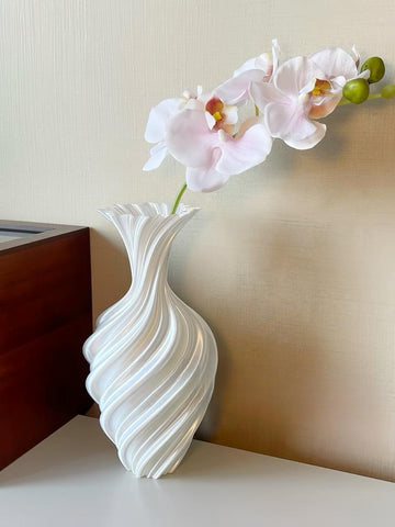 3D printed vase ornament silk white flower ware living room coffee table high-end sense vase hydroponic decoration · 3D vase