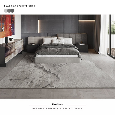 Carpet Bedroom Bedside Blanket, Gray At The End of The Bed, Light Luxury and High-end Sense of Home Use, Sitting and Sleeping, Thickened, Dirt-resistant, Silent and Environmentally Friendly