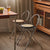 Medieval rattan folding chair home balcony dining chair designer wabi-sabi coffee chair restaurant stool folding stool (black) 视频 1
